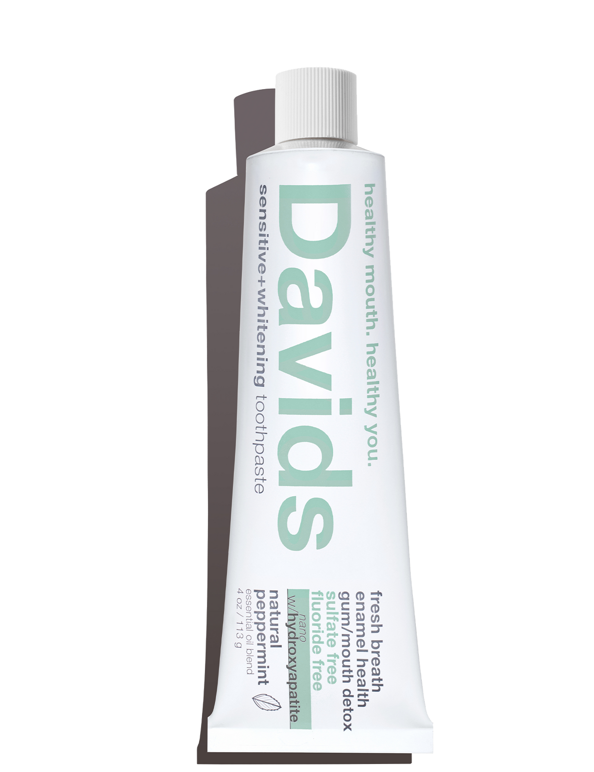 Davids sensitive whitening tandkräm med nano-hydroxyapatit och pepparmint