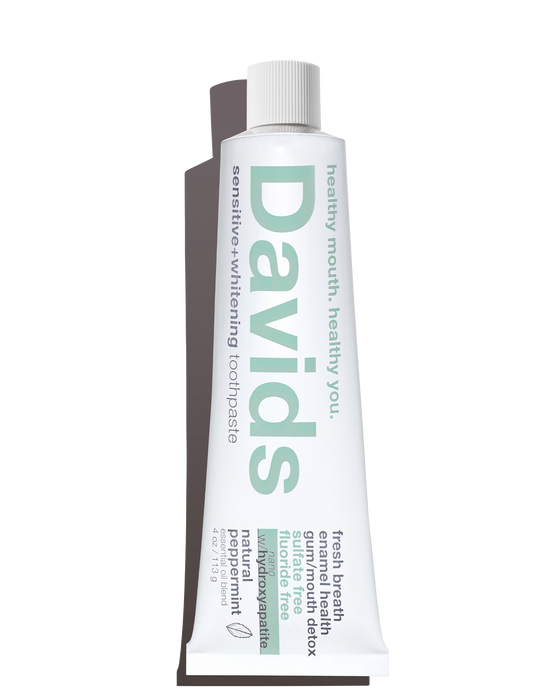 Davids sensitive whitening tandkräm med nano-hydroxyapatit och pepparmint