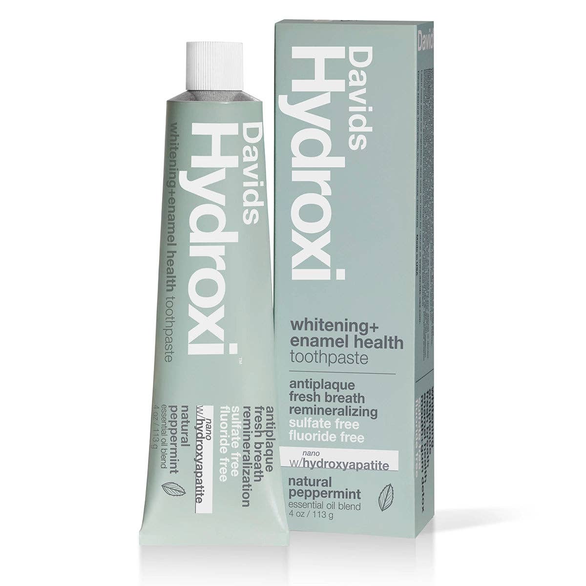 Davids Hydroxi tandkräm med nano-hydroxiapatit för vitare tänder och emaljhälsa