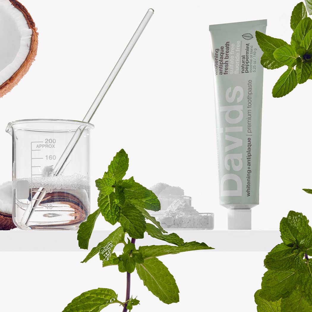 Davids naturliga tandkräm med pepparmint — fluorid- och SLS-fri